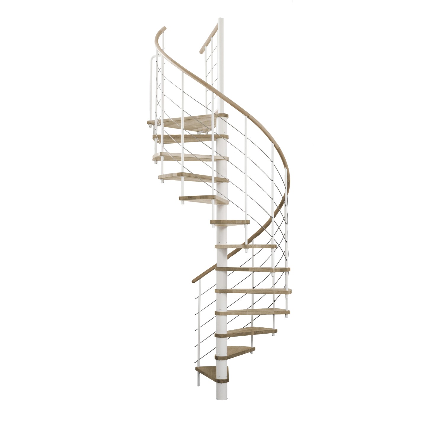 Minka STAIRS Kombinované točité schodiště Venezia dub/bílá pr. 120 cm
