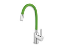 Novaservis Stojánková dřezová baterie Ferro Flexi 70710 zelená-chrom
