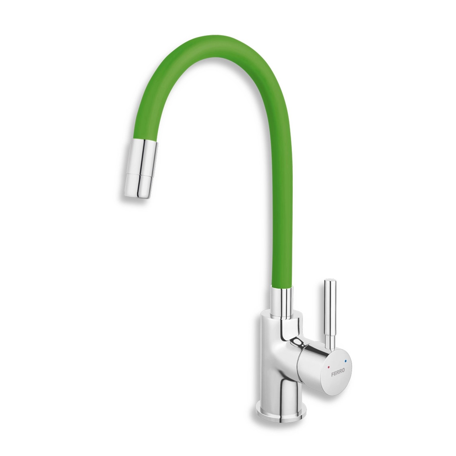 Novaservis Stojánková dřezová baterie Ferro Flexi 70710 zelená-chrom