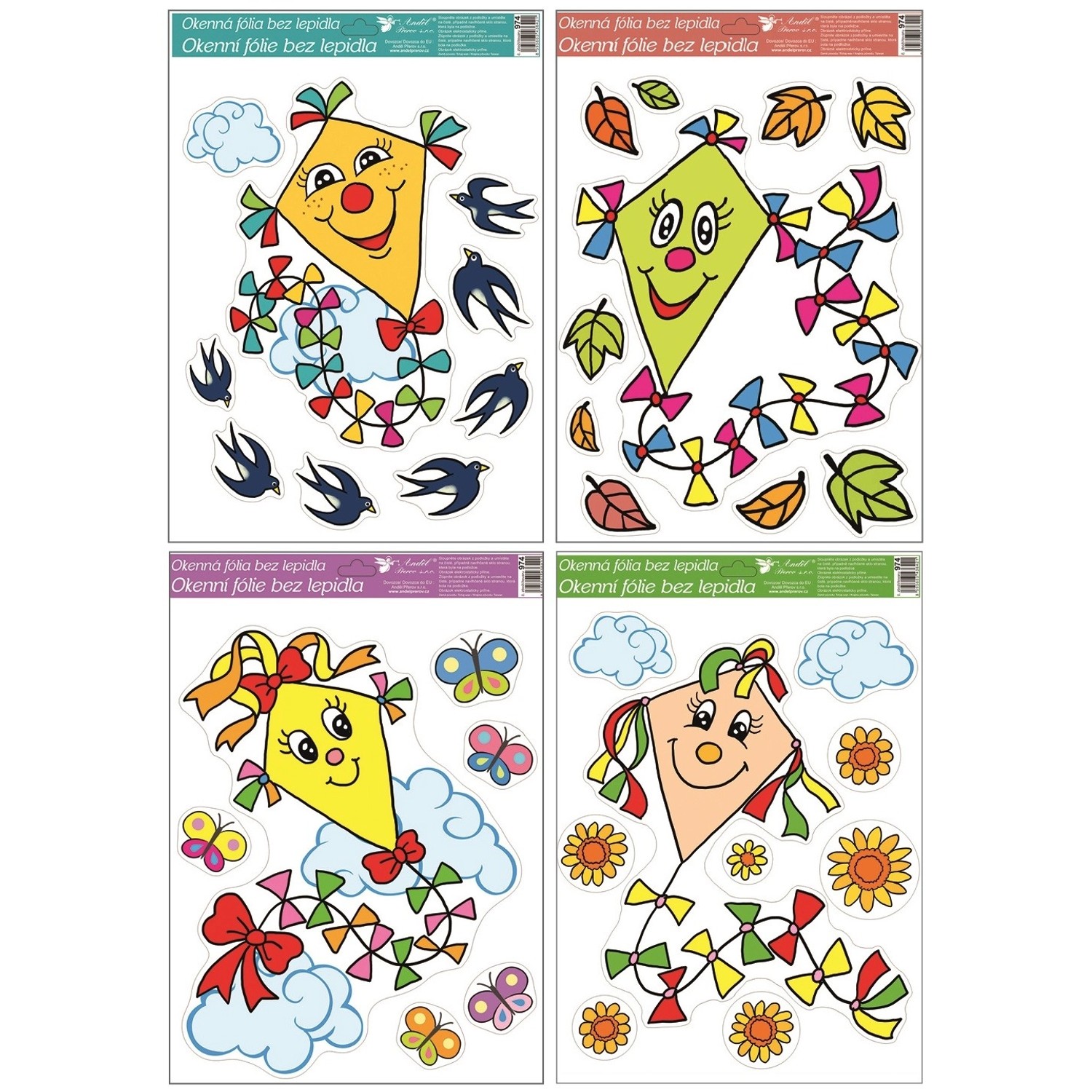 Okenní fólie Draci 42 x 30 cm č.2