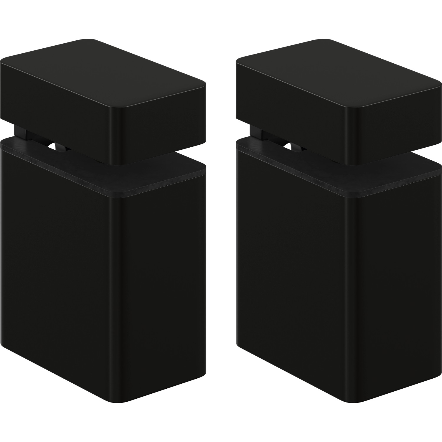 Sada nástěnných držáků polic Modern Slim, max. 20 cm, 10 kg, matná černá, 2 ks