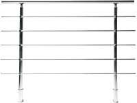 Dieda Sada zábradlí eloxovaný hliník vodorovné kulaté tyče 120 cm x 150 cm Dieda Sada zábradlí eloxovaný hliník vodorovné kulaté tyče 120 cm x 150 cm