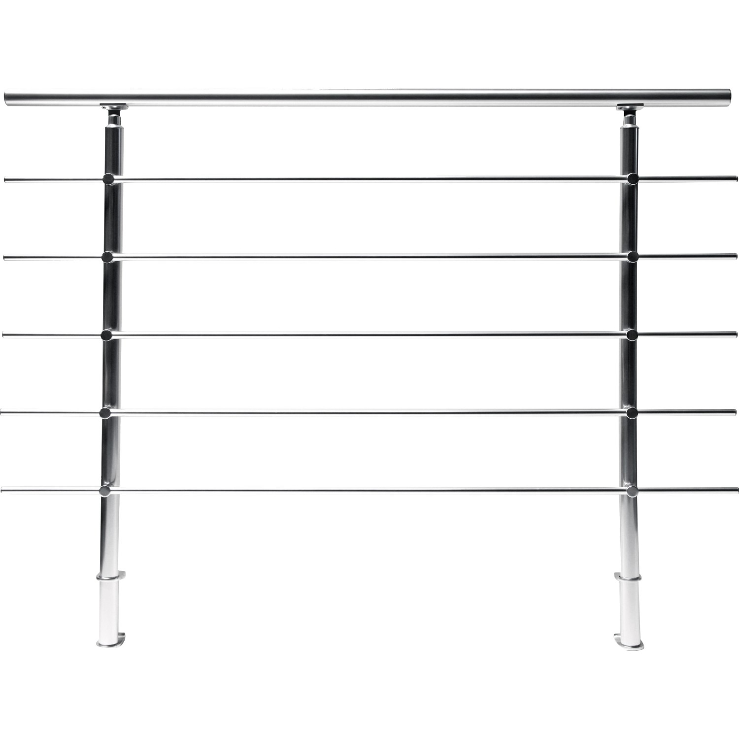 Dieda Sada zábradlí eloxovaný hliník vodorovné kulaté tyče 120 cm x 150 cm