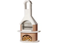 Buschbeck Zahradní grilovací krb Bali, bílá/terakota, 110 x 65 x 203 cm Buschbeck Zahradní grilovací krb Bali, bílá/terakota, 110 x 65 x 203 cm