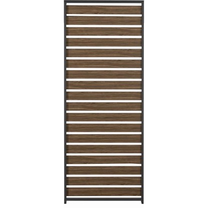 MIRADOR Pevná horiz.lamelová stěna 111 hnědá eben./antracit 93 cm pro 3 m stěnu
