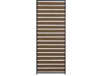 MIRADOR Pevná horiz.lamelová stěna 111 hnědá eben./antracit 93 cm pro 3 m stěnu