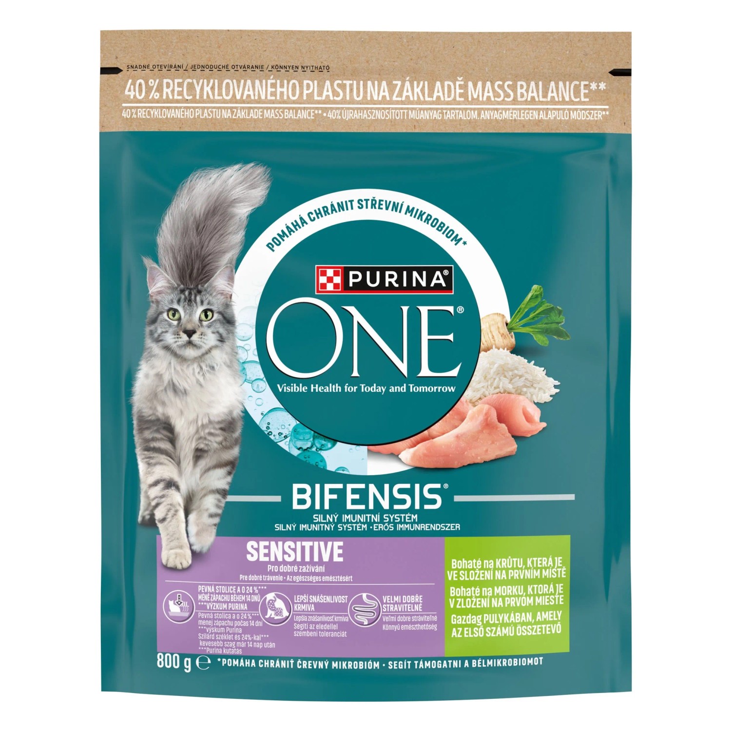 PURINA One Granule pro kočky Indoor Bifensis krůta 800 g