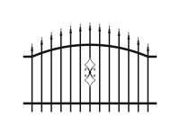 JARMEX Plotové pole PRATO, černá RAL9005, 1200 x 1800 mm