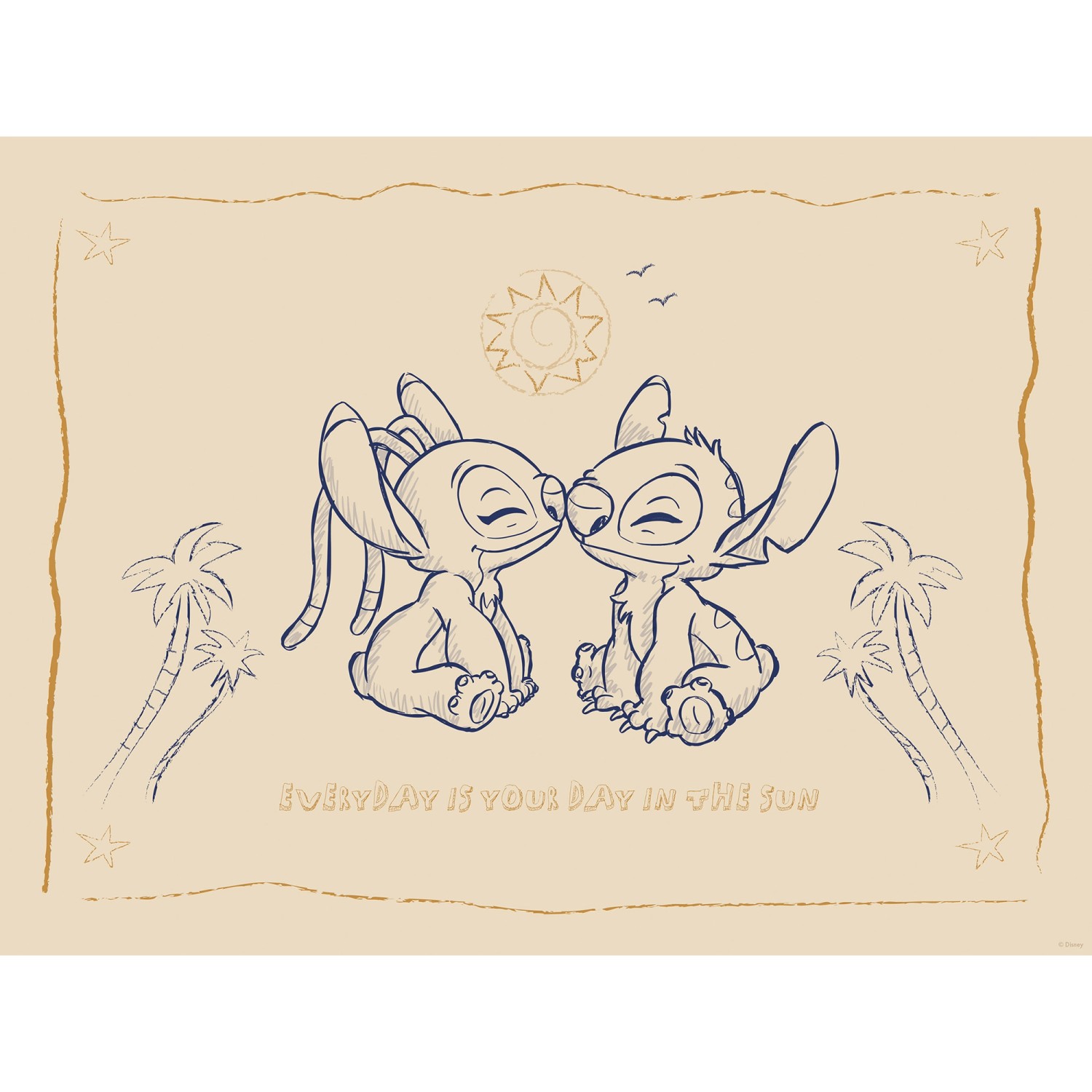 Komar Plakát Disney Lilo and Stitch Your Day in the Sun 40 x 30 cm