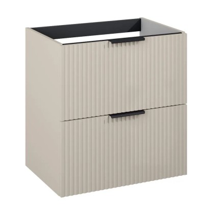 Roca Umyvadlová skříňka Reef Basic 2Z, kouřově šedá mat, 63,5 x 60 x 47,2 cm