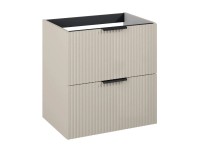 Roca Umyvadlová skříňka Reef Basic 2Z, kouřově šedá mat, 63,5 x 60 x 47,2 cm