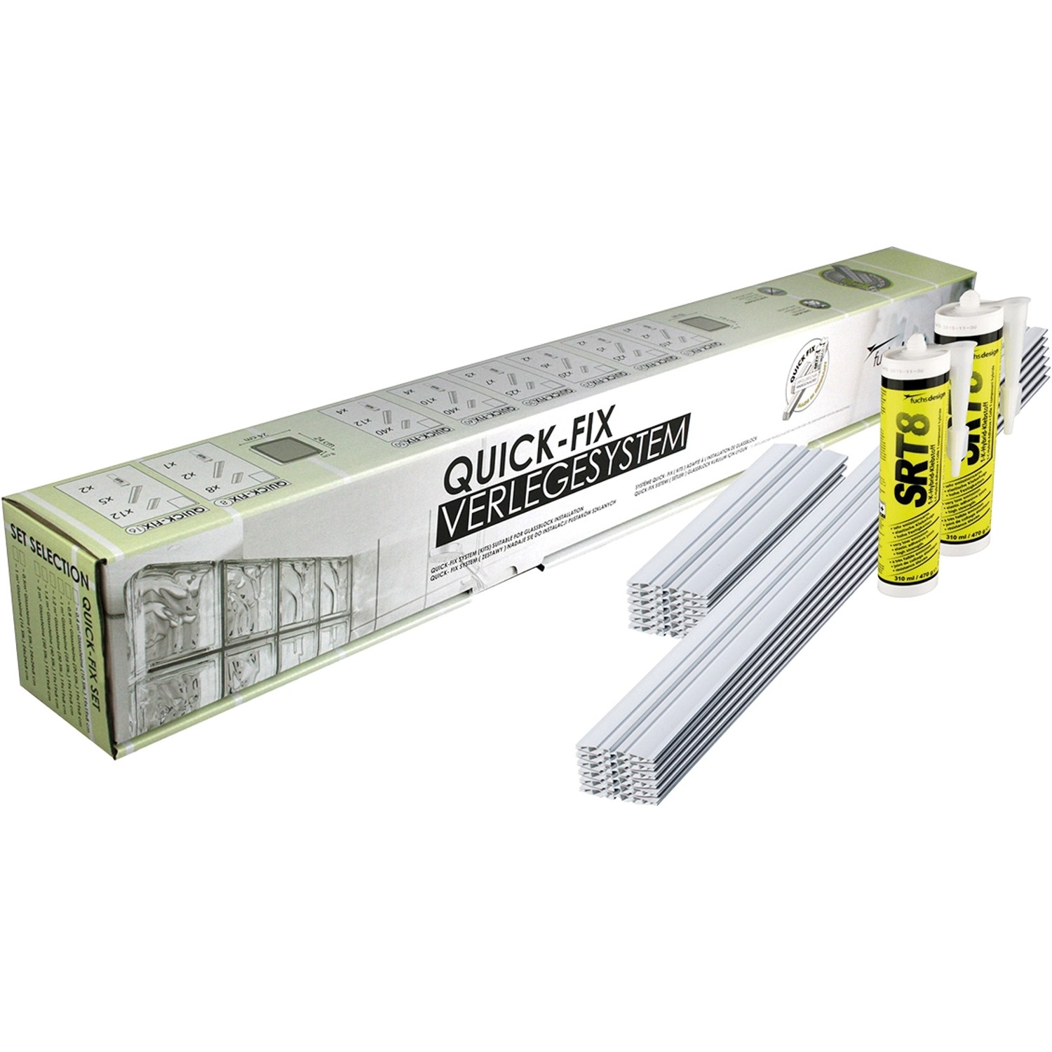 Fuchs Design Montážní sada Quick-Fix pro 24 luxfer o rozměru 24 x 24 x 8 cm