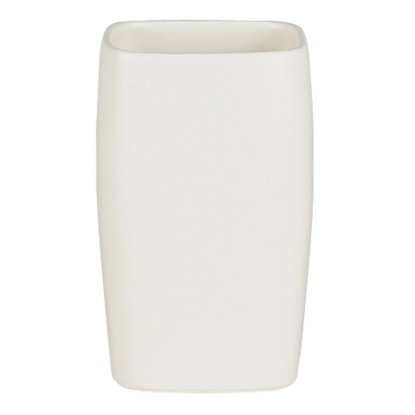 Spirella Kelímek na zubní kartáčky Retro Stoneware bílý