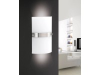 Paul Neuhaus Nástěnné svítidlo Square, ocel/mléčné sklo, 25,5 x 15,5 cm