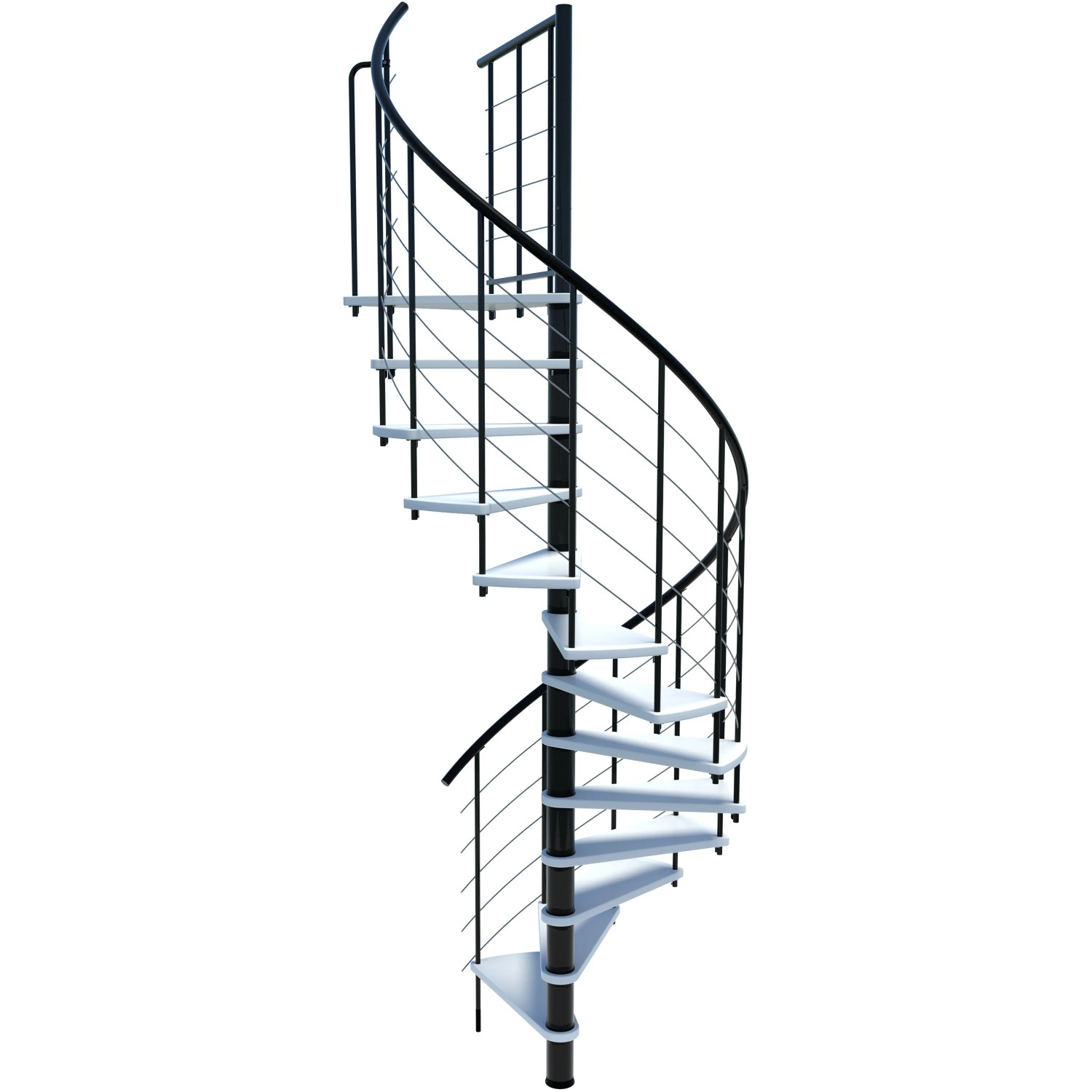 Minka STAIRS Kombinované točité schodiště Venezia Smart bílá/černá pr. 140 cm