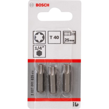 Bosch TX-Bit Pro T40, sada 3 kusů, extra tvrdý pro vnitřní TX šrouby.