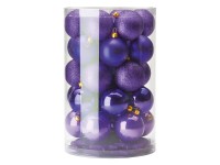 OBI Sada vánočních ozdob fialová, 50 ks