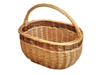 Proutěný lakovaný košík 36 x 25 x 30 cm