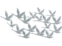 Kovová nástěnná dekorace, houf racků