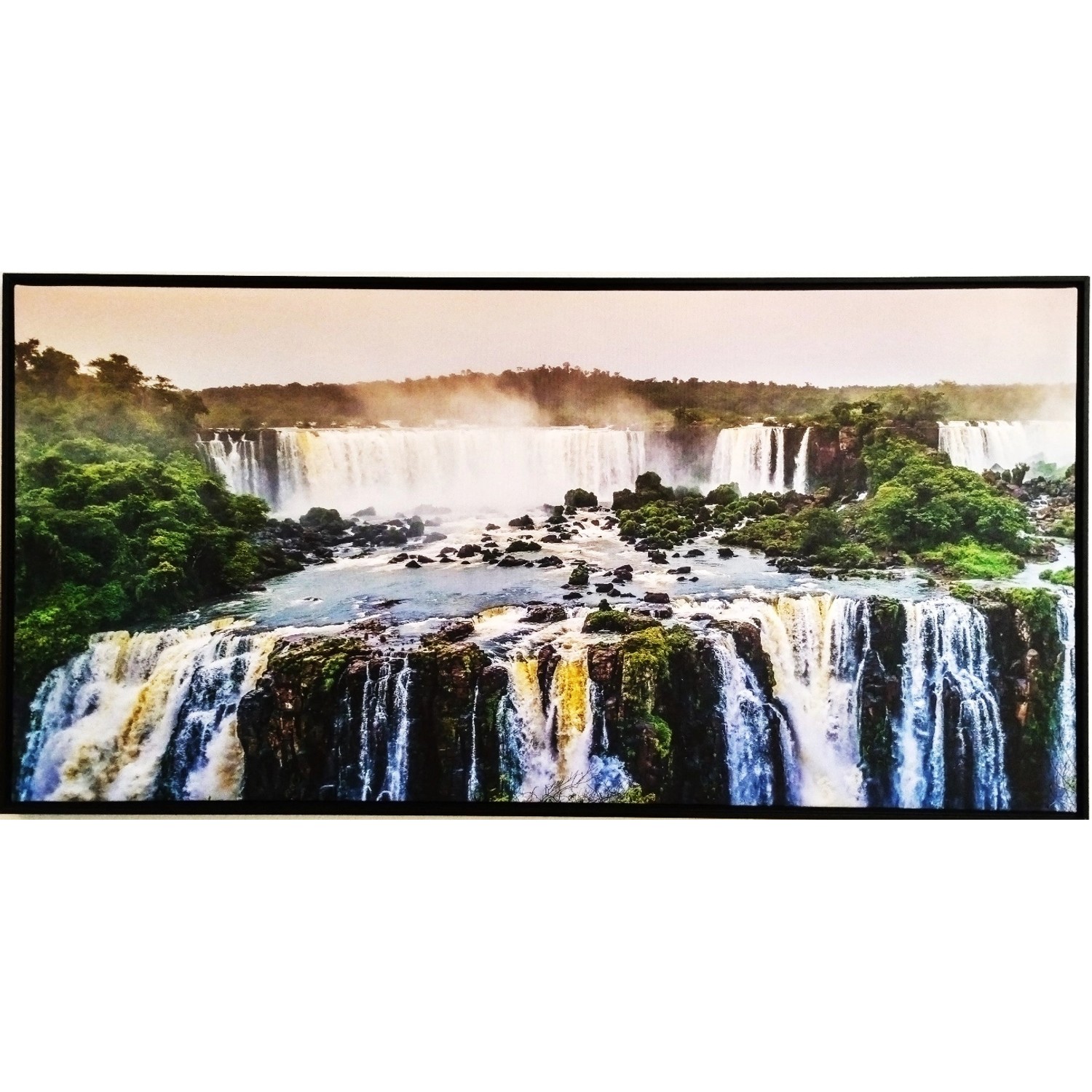 Bondecor Obraz, MDF rám, SHADOW Vodopád 51 x 102 cm