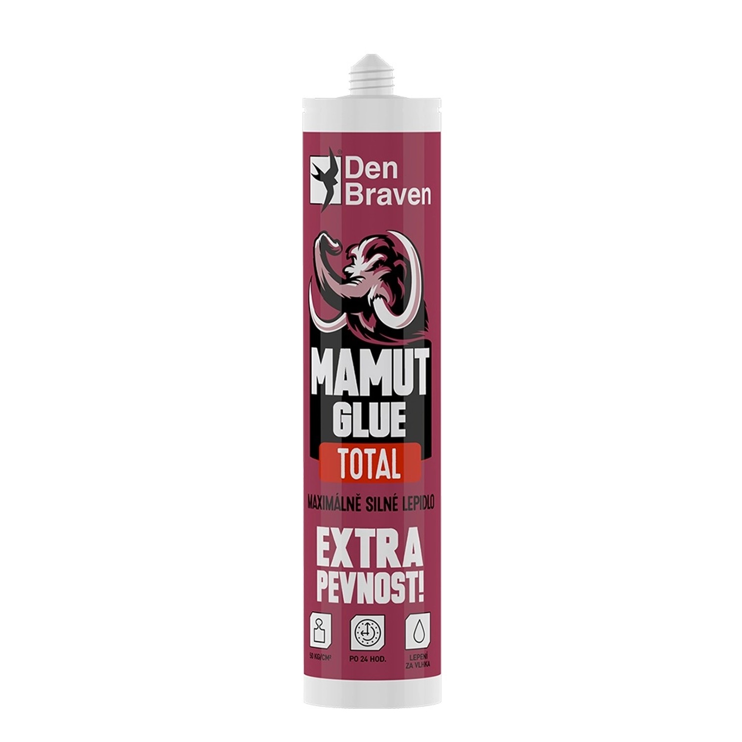 Lepidlo Den Braven MAMUT GLUE Total bílé 290 ml
