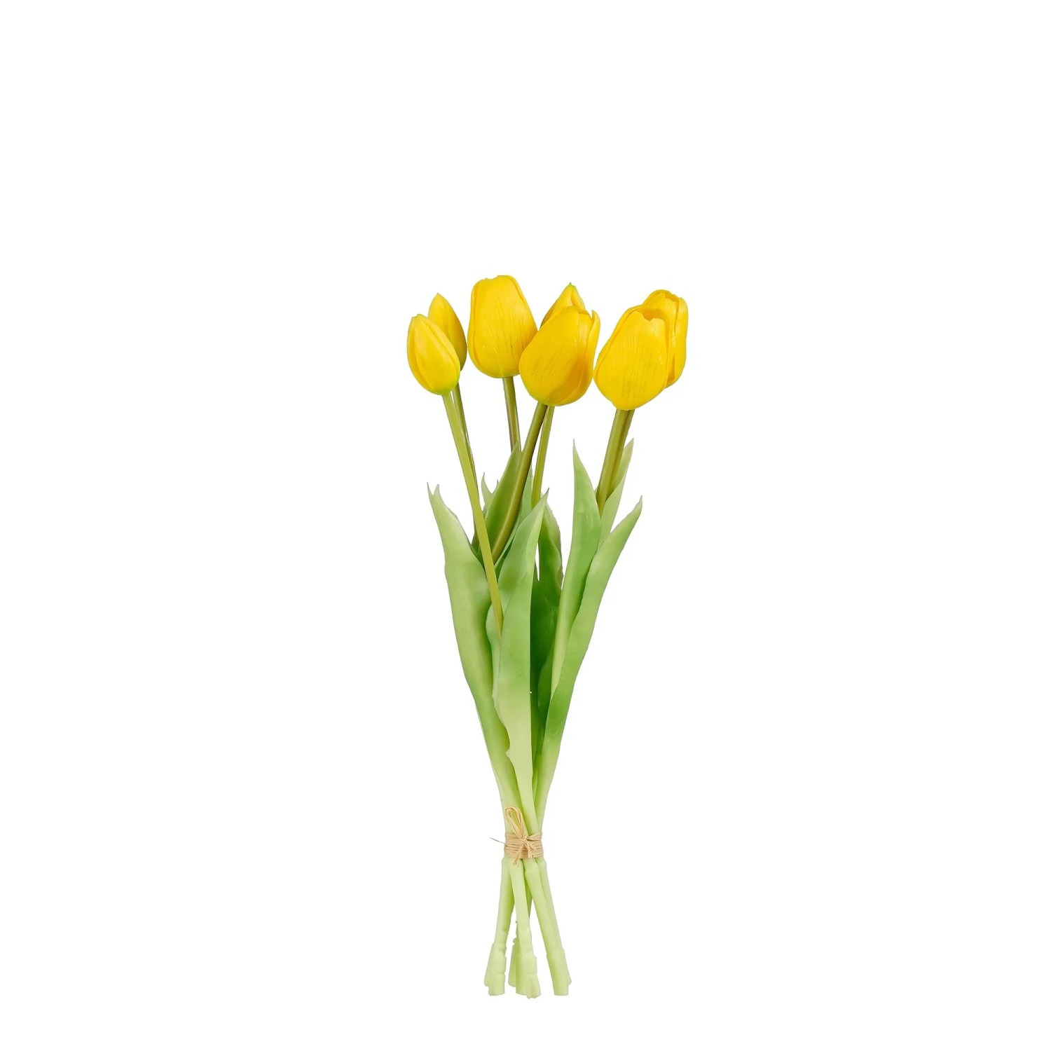 MICA Umělá rostlina kytice tulipánů žlutá 38 x 16 cm