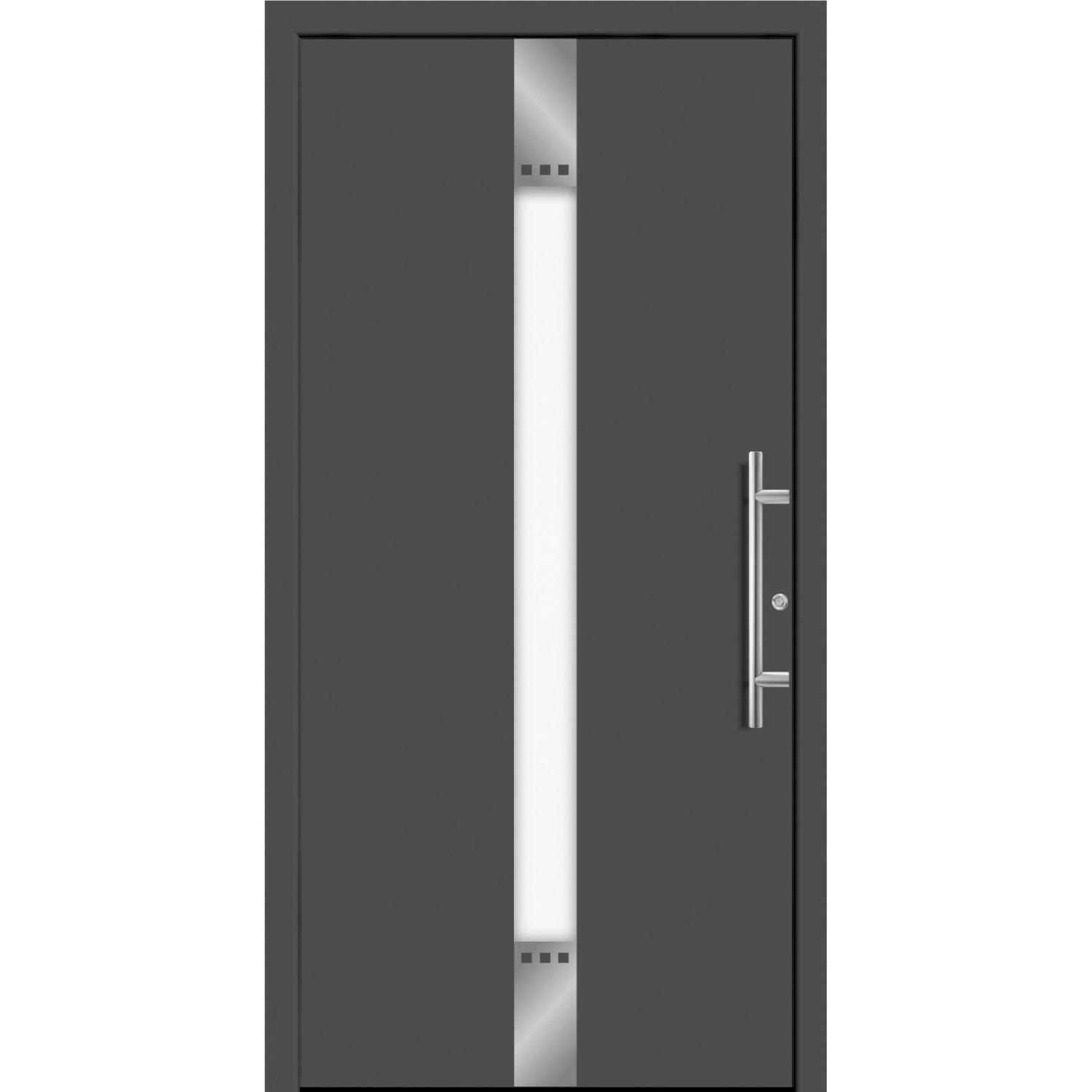 Splendoor Hliníkové vchodové dveře Moderno M440/P, antracitová metalíza, 110 P