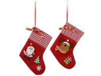 GEROMA Vánoční dekorace punčocha filcová různé druhy 15 x 20 cm, 1 ks