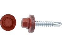 Farmářský vrut se šestihrannou hlavou SW8 pozink. červený 4,8x35 mm-na váhu