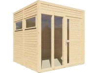 Bertilo Dřevěný domek na nářadí Cubus 2 Office, přírodní, 226 x 234 cm Bertilo Dřevěný domek na nářadí Cubus 2 Office, přírodní, 226 x 234 cm