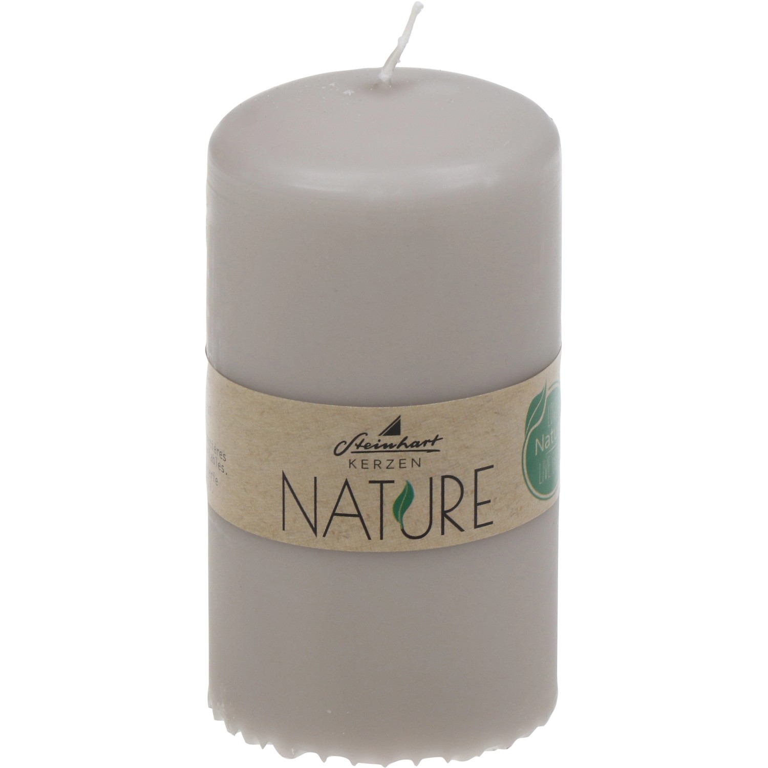 Steinhart Válcová svíčka Classic Nature taupe 110 x 57 mm