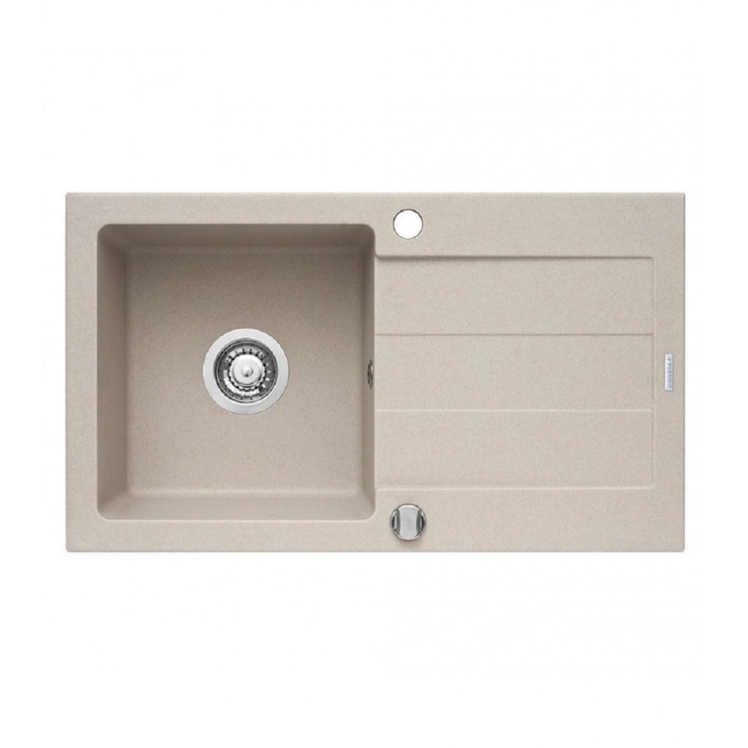 Pyramis Vestavný dřez Sparta 1B 1D, pyragranite, béžová, 76 x 44 x 18 cm