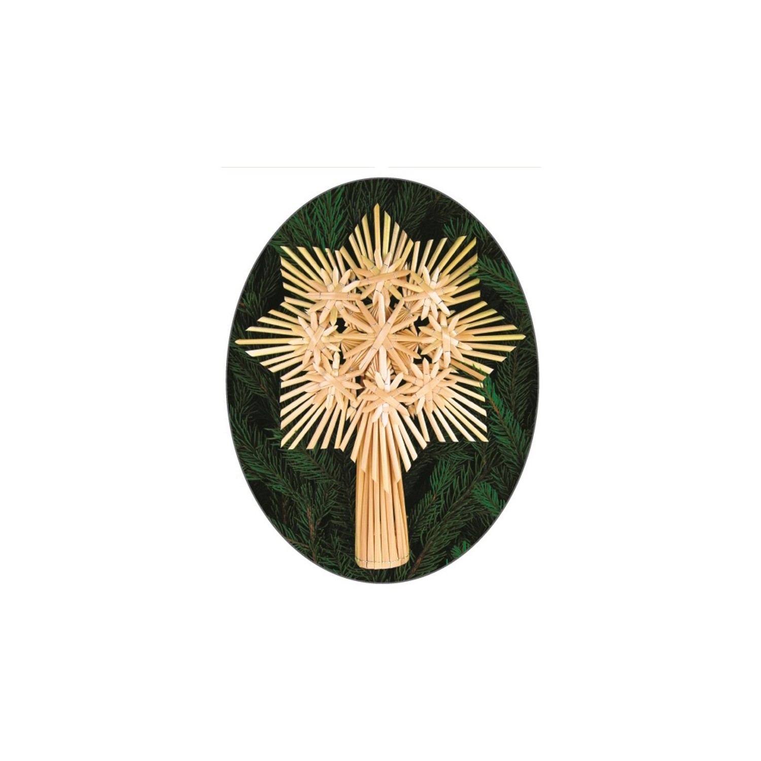 Anděl Přerov Špice slaměná na vánoční strom 26 cm, typ 1