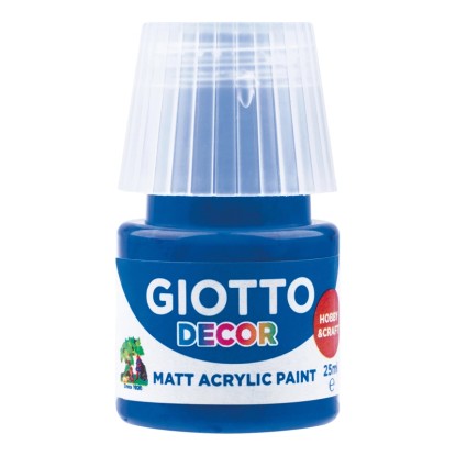 Giotto Decor Akrylová barva matná Ultramarínová modř, 25 ml, matná akrylová barva v kelímku s průhledným víčkem.