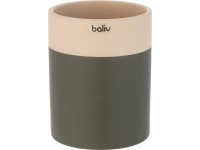 baliv Moss Green trend Kelímek na zubní kartáčky, zelený keramický, 125 x 100 mm