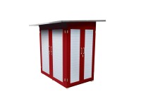 Weka Zahradní skříň Garten Q Kompakt, švédská červená, 217 x 224 x 155 cm