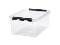 SmartStore Skladovací box Classic s víkem, transparentní, 30 x 40 x 18 cm, 14 l