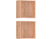 Astor Nástěnné koupelnové poličky Sven, světlý dub, 30 x 30 x 14,5 cm, 2 ks
