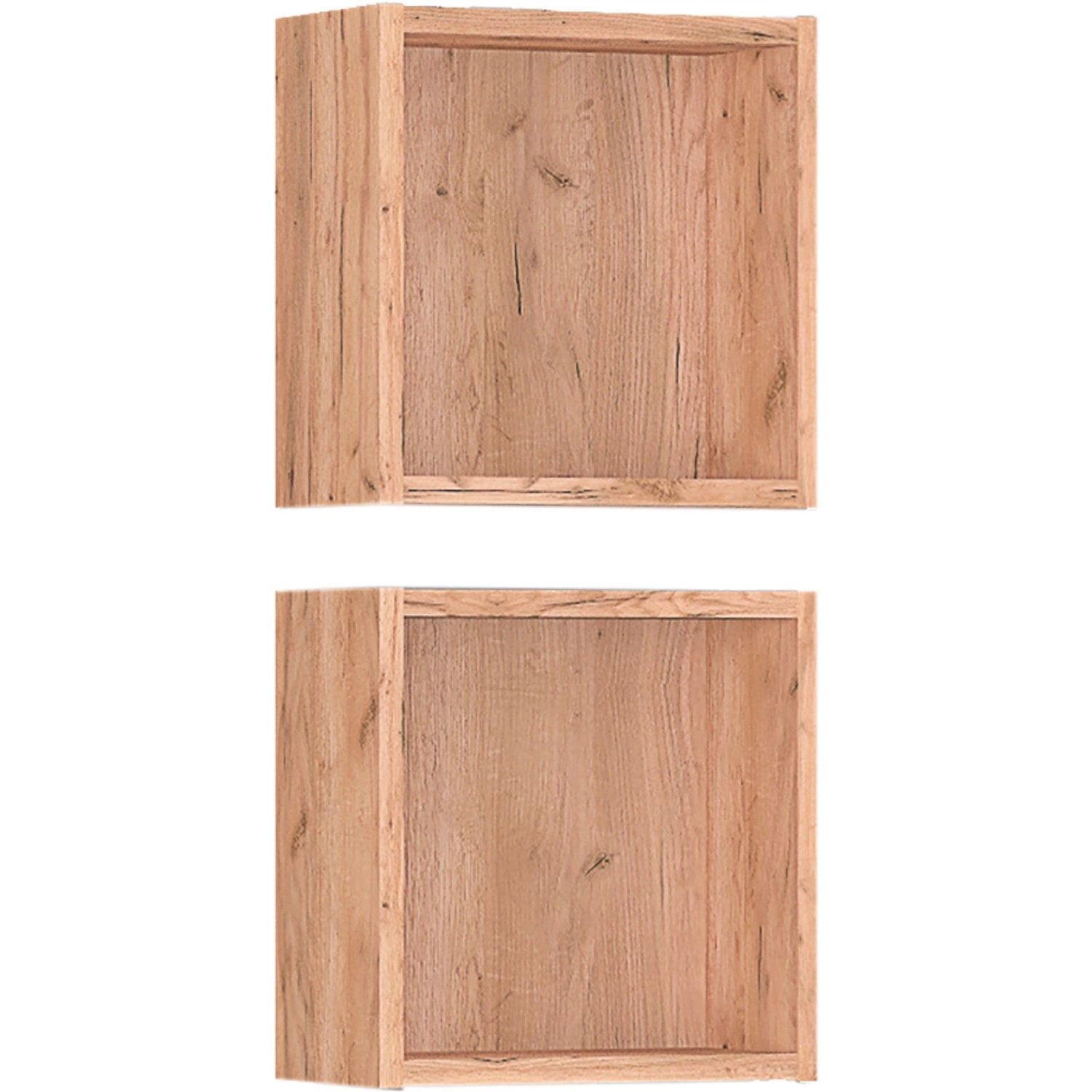 Astor Nástěnné koupelnové poličky Sven, světlý dub, 30 x 30 x 14,5 cm, 2 ks