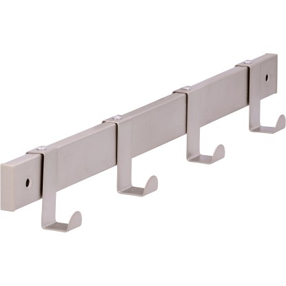 Háčková lišta kovová matná poniklovaná vzdálenost otvorů 368 mm