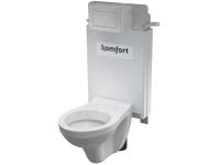 Alcadrain WC set Komfort C100-SET-01 + závěsné WC AURA pro zazdění