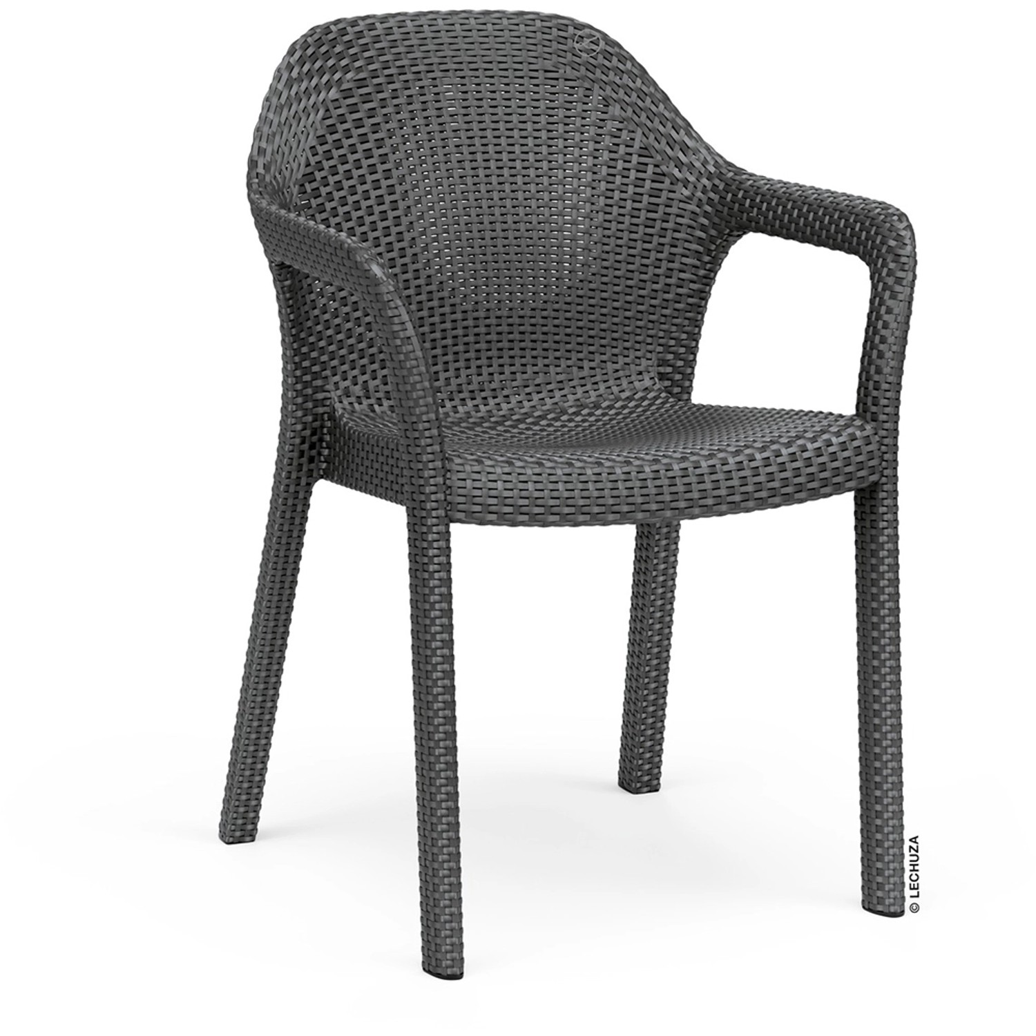 Lechuza Zahradní jídelní židle, granitová, 84 x 58 x 57 cm