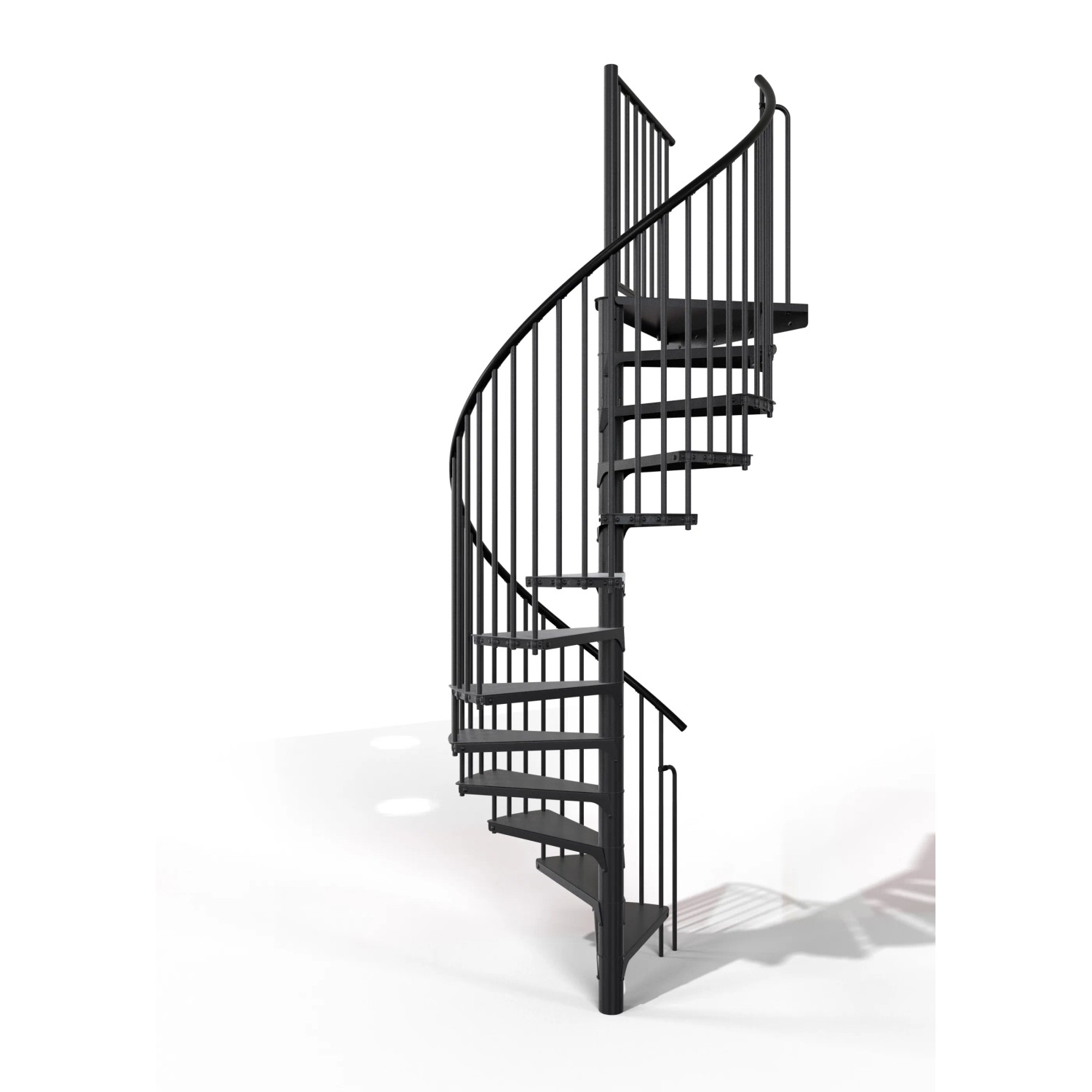 Minka STAIRS Kovové točité schodiště Rondo Smart černé pr. 160 cm