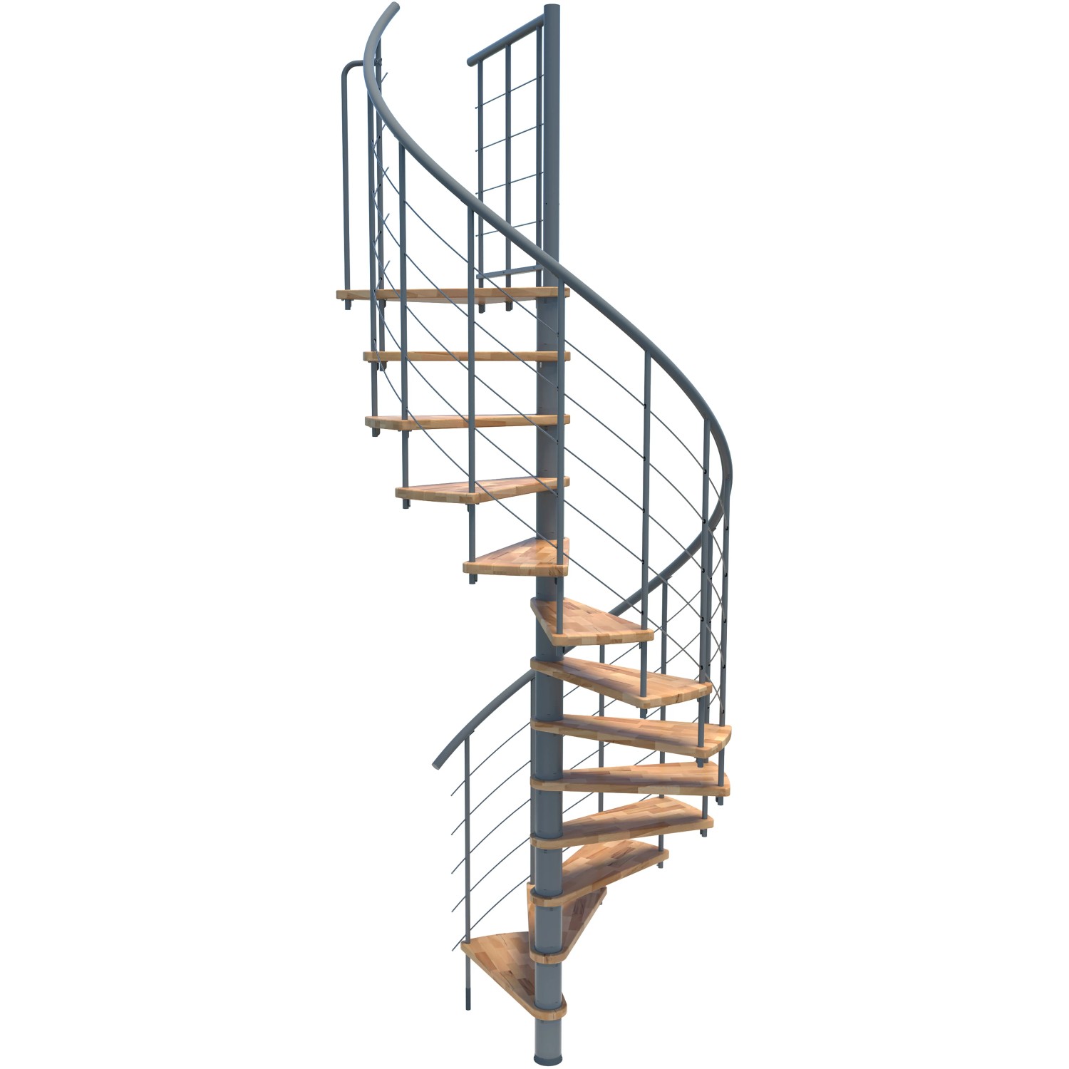 Minka STAIRS Kombinované točité schodiště Venezia Smart buk/šedá pr. 140 cm