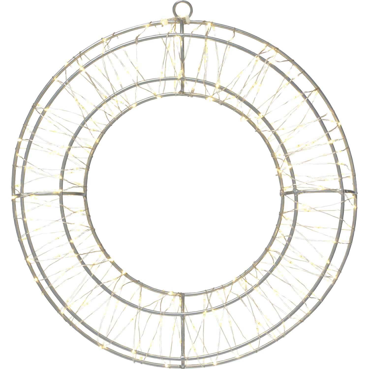 VLC LED vánoční věnec 240x LED teplá bílá, IP44, pr. 30 x 4 cm