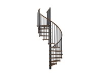 Minka STAIRS Kombinované točité schodiště Spiral Wood ořech/černá pr. 120 cm