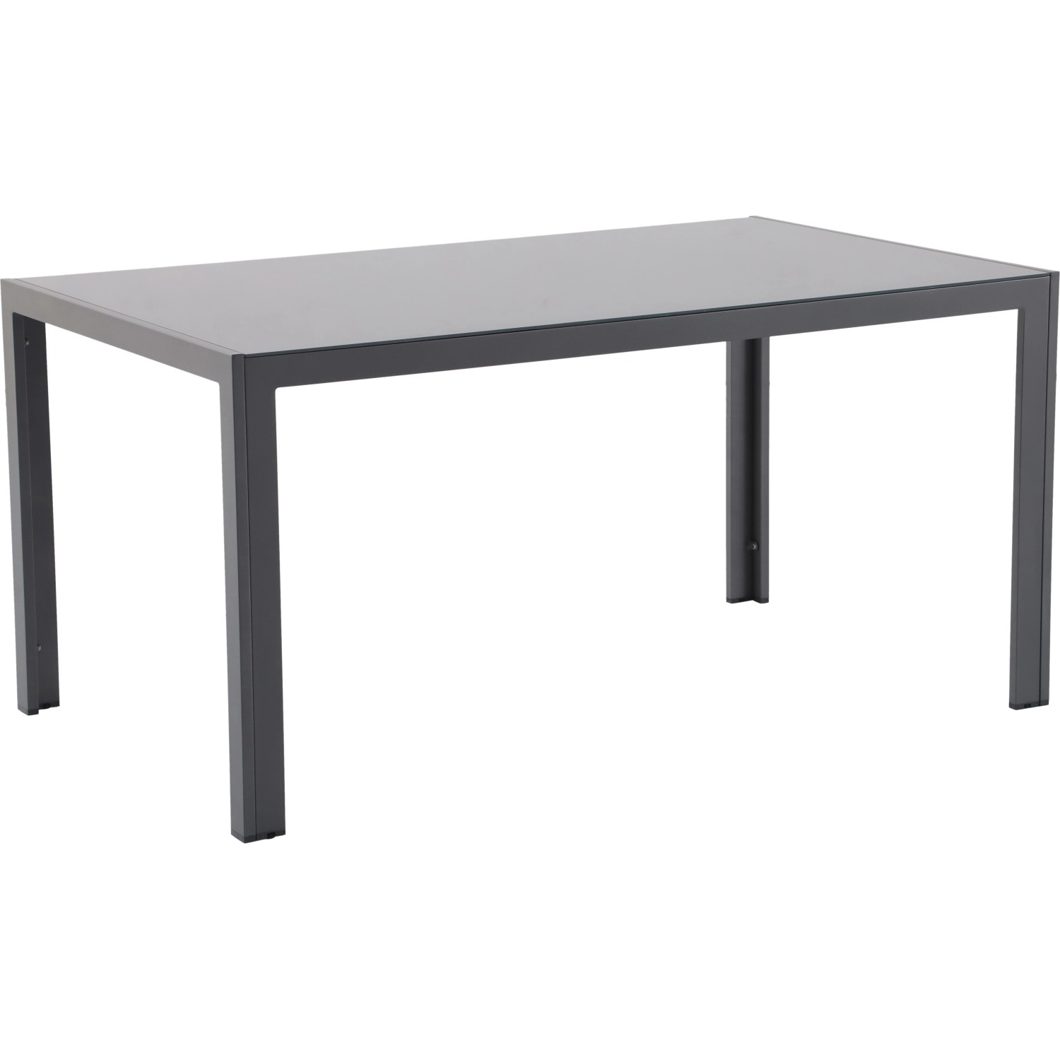 Zahradní stůl Iparia se skleněnou deskou, šedá/antracitová, 150 x 90 x 74 cm