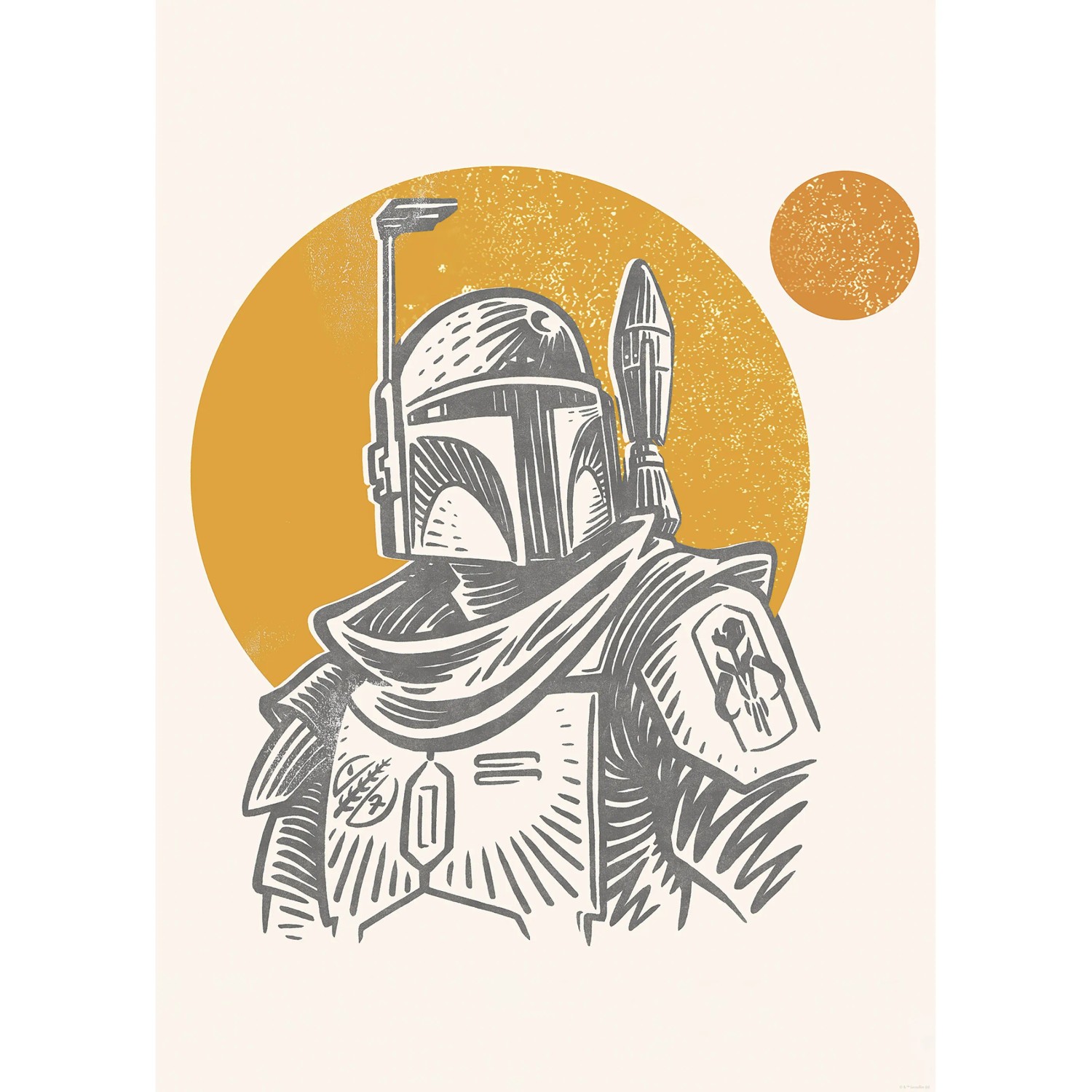 Komar Plakát Star Wars Boba Fett Illustration Iconic 50 x 70 cm