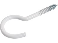 Hák na prádelní šňůru průměr 4,4 mm x 50 mm bílý, 4 ks
