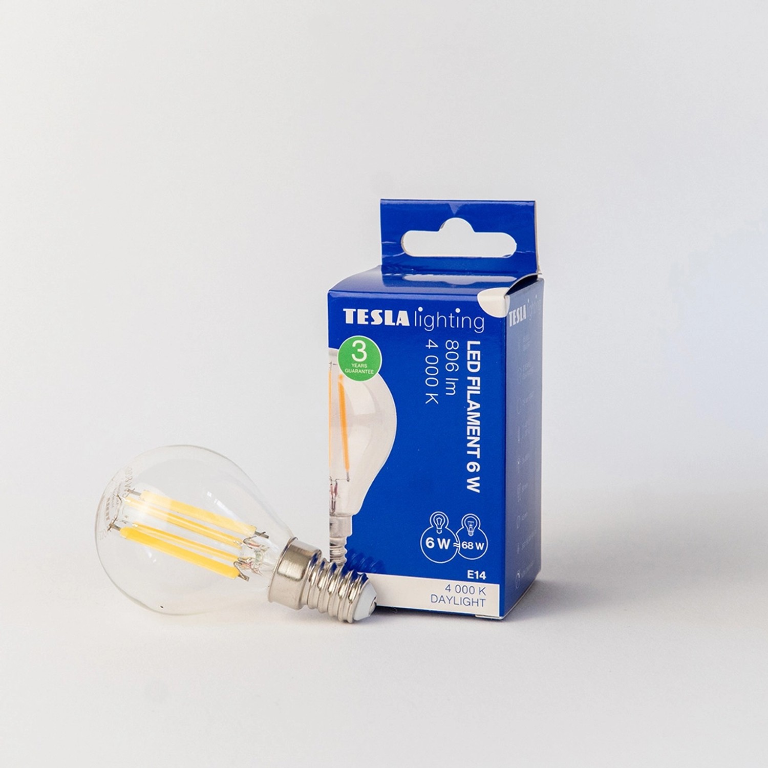 LED žárovka miniglobe filament retro 6W E14 4000K 806LM